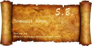 Somogyi Bese névjegykártya