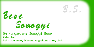 bese somogyi business card